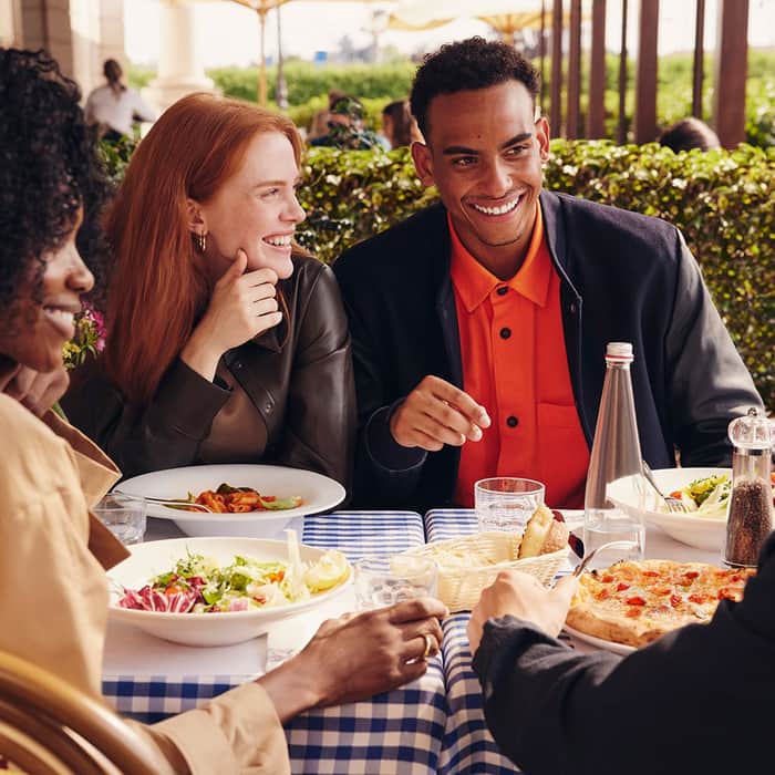 Eating with friends