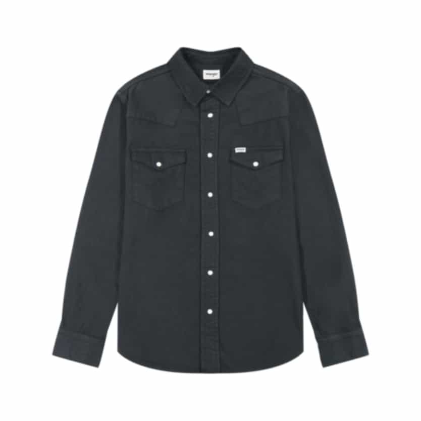 image of a black Wrangler shirt