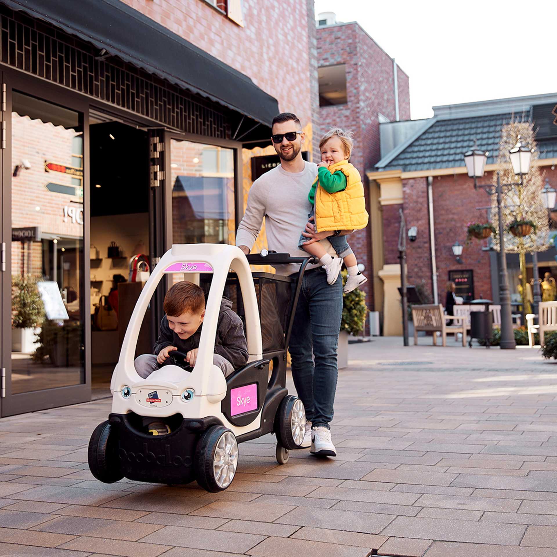 Happy family shopping